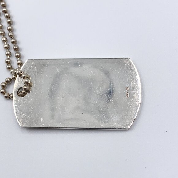 Authentic Gucci 925 Silver Dog Tag Pendant Necklace - Picture 6 of 11